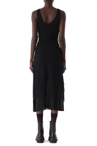 Jason Wu Collection V-NECK FRINGE KNIT MIDI DRESS WITH SLIP | Thumbnail 7