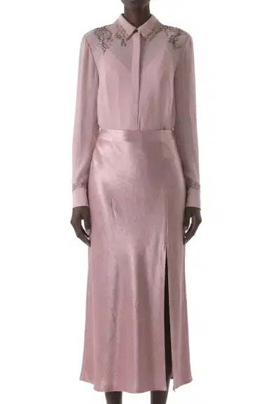 Jason Wu Collection WASHED TWILL BIAS SLIP PENCIL MIDI SKIRT | Thumbnail 1