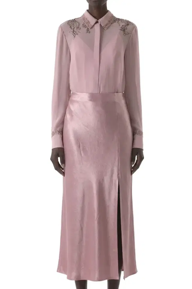 Jason Wu Collection WASHED TWILL BIAS SLIP PENCIL MIDI SKIRT