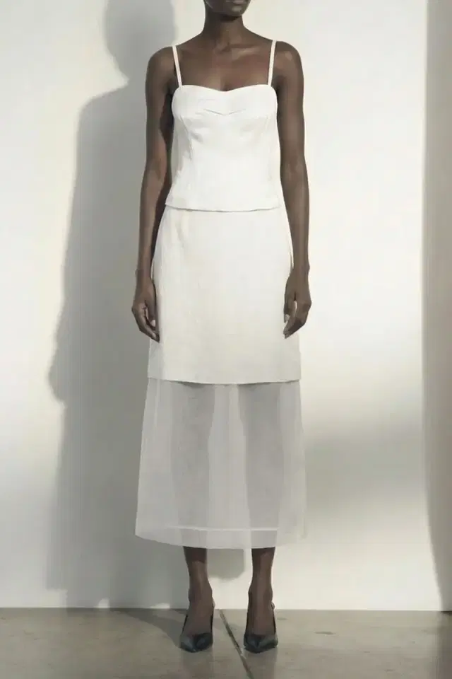 Jason Wu Collection WASHED TWILL LAYERED SLEEVELESS COCKTAIL DRESS