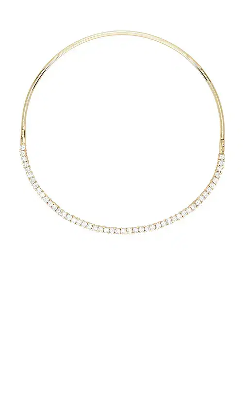 By Adina Eden Cz Half Tennis Collar Choker