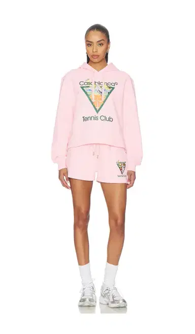 Casablanca Tennis Club Cropped Hoodie | Thumbnail 4 Casablanca Tennis Club Cropped Hoodie | Thumbnail 4