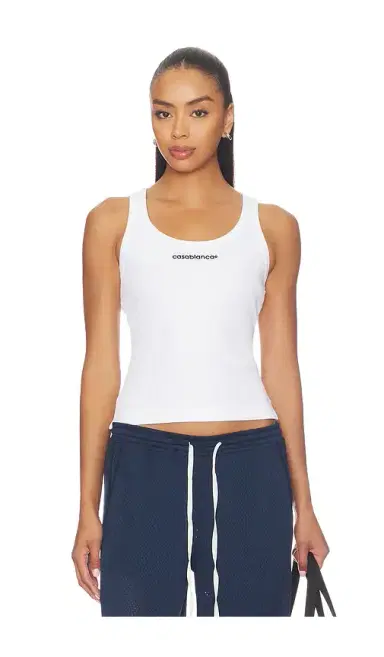 Casablanca Ribbed Tank Top | Thumbnail 1 Casablanca Ribbed Tank Top | Thumbnail 1