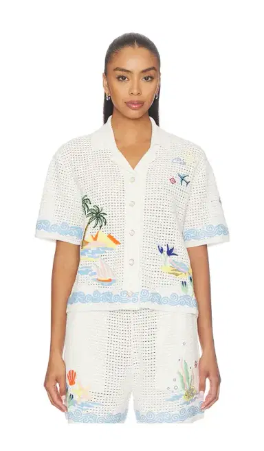 Casablanca Oasis Crochet Beach Shirt | Thumbnail 2