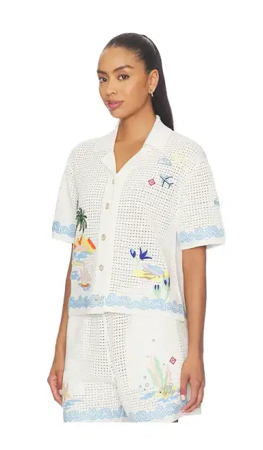 Casablanca Oasis Crochet Beach Shirt | Thumbnail 4