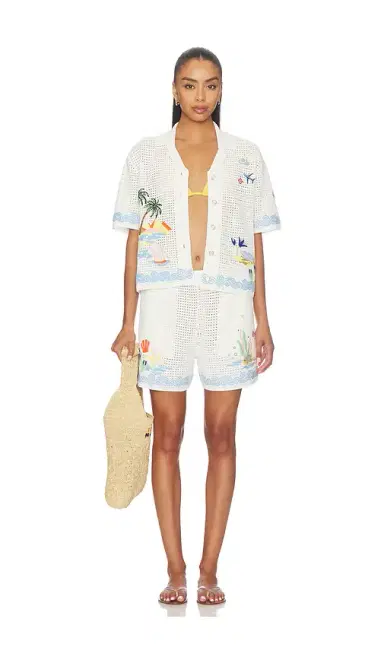 Casablanca Oasis Crochet Beach Shirt | Thumbnail 6