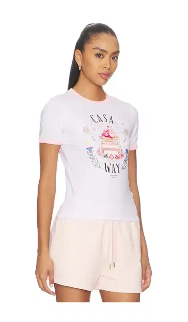 Casablanca Longline Ringer Tee | Thumbnail 2