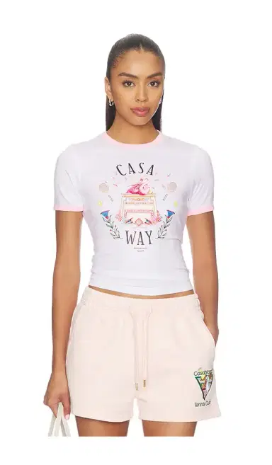 Casablanca Longline Ringer Tee | Thumbnail 1