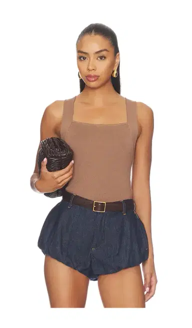 GOOD AMERICAN The Rib Strappy Tank Top | Thumbnail 1 GOOD AMERICAN The Rib Strappy Tank Top | Thumbnail 1