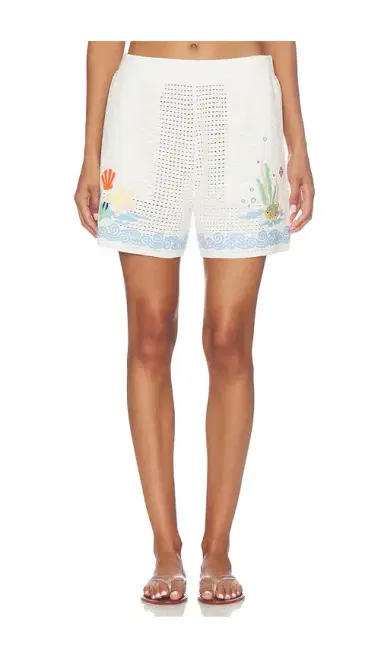 Casablanca Oasis Crochet Beach Shorts | Thumbnail 1 Casablanca Oasis Crochet Beach Shorts | Thumbnail 1