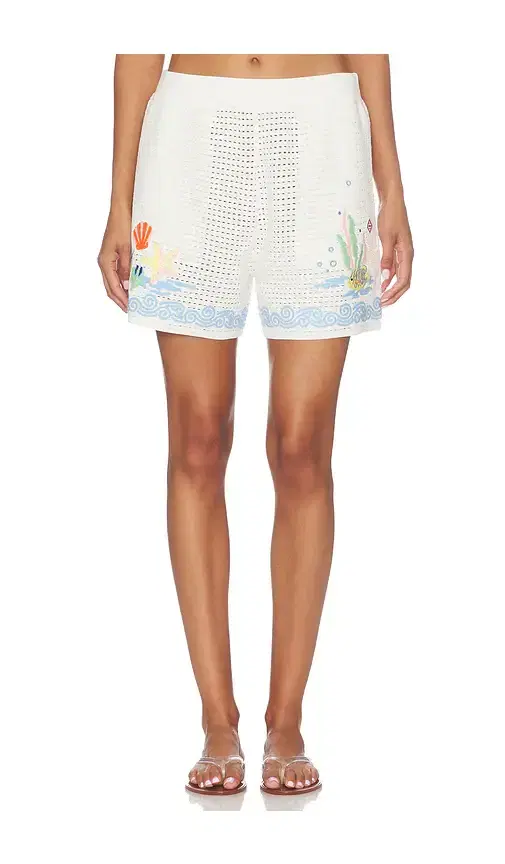 Casablanca Oasis Crochet Beach Shorts