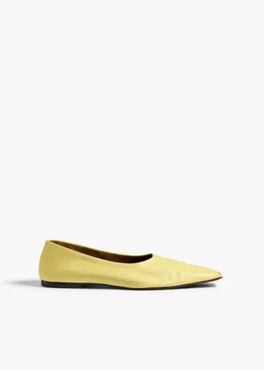 Khaite Marlene Ballerina In Pale Yellow | Thumbnail 3