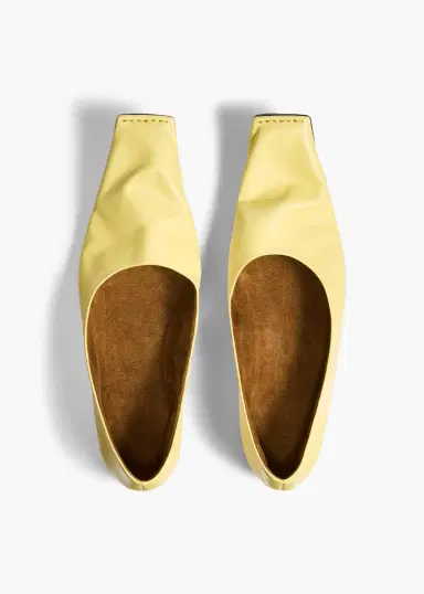 Khaite Marlene Ballerina In Pale Yellow | Thumbnail 6