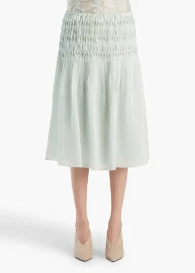 Khaite Florence Skirt In Ice Green | Thumbnail 3