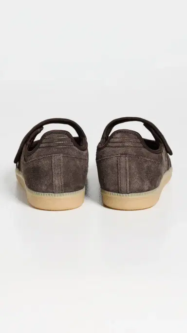 Adidas Samba Jane Shoes Aurora Coffee/Gold Met 5 | Thumbnail 4