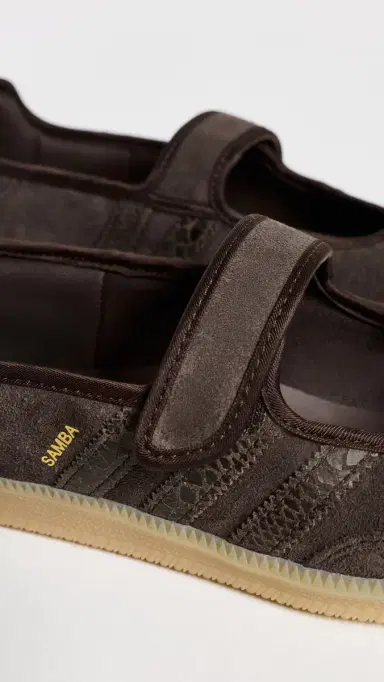 Adidas Samba Jane Shoes Aurora Coffee/Gold Met 5 | Thumbnail 6