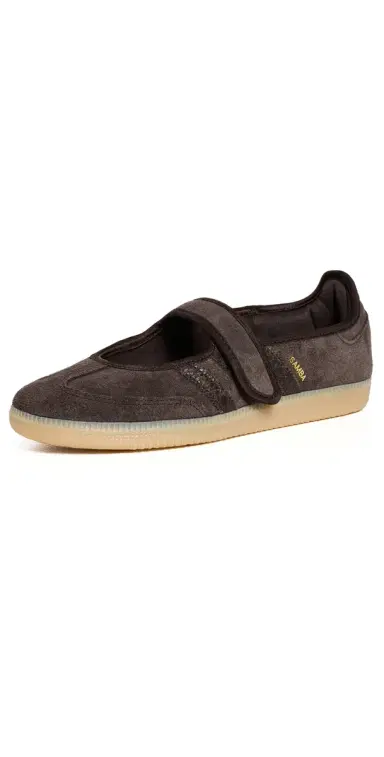 Adidas Samba Jane Shoes Aurora Coffee/Gold Met 5 | Thumbnail 1