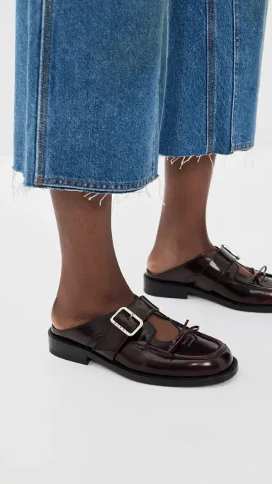 Marni Sabot Calfskin Loafers Black/Bordeaux | Thumbnail 3 Marni Sabot Calfskin Loafers Black/Bordeaux | Thumbnail 3