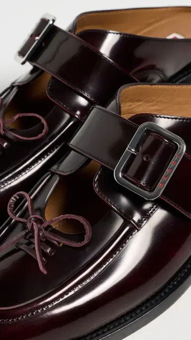 Marni Sabot Calfskin Loafers Black/Bordeaux | Thumbnail 6 Marni Sabot Calfskin Loafers Black/Bordeaux | Thumbnail 6