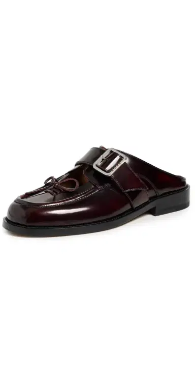 Marni Sabot Calfskin Loafers Black/Bordeaux | Thumbnail 1 Marni Sabot Calfskin Loafers Black/Bordeaux | Thumbnail 1