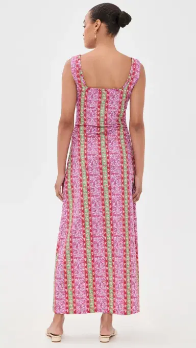 Hill House Home The Coraline Dress Etched Floral Stripe M | Thumbnail 3
