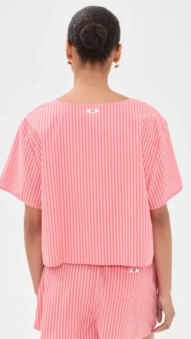 Lunya Airy Cotton Tie Front Top | Thumbnail 3