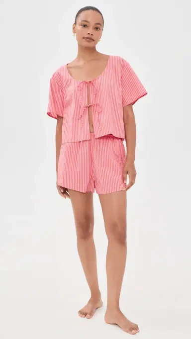 Lunya Airy Cotton Tie Front Top | Thumbnail 5