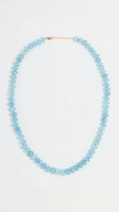 JIA JIA 14k Aquamarine Crystal Necklace Aqua One Size | Thumbnail 2