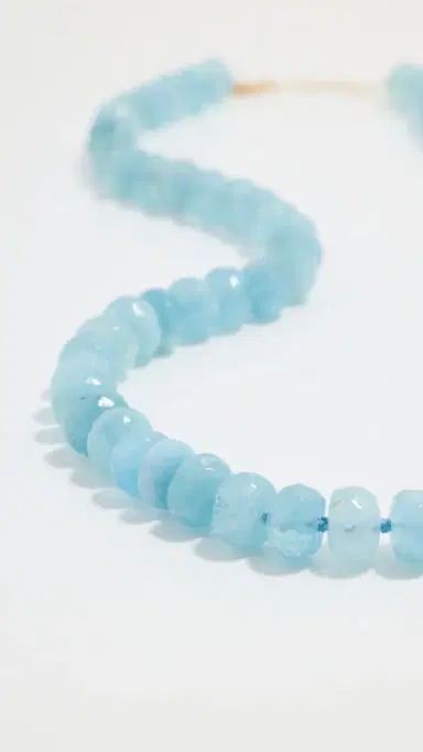 JIA JIA 14k Aquamarine Crystal Necklace Aqua One Size | Thumbnail 5