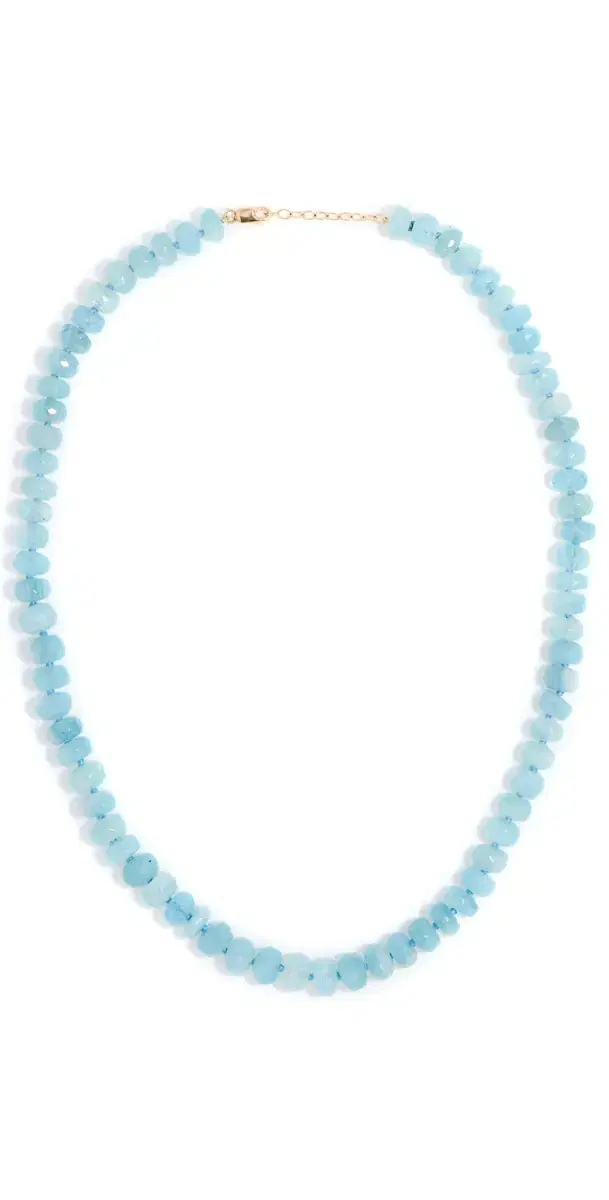 JIA JIA 14k Aquamarine Crystal Necklace Aqua One Size