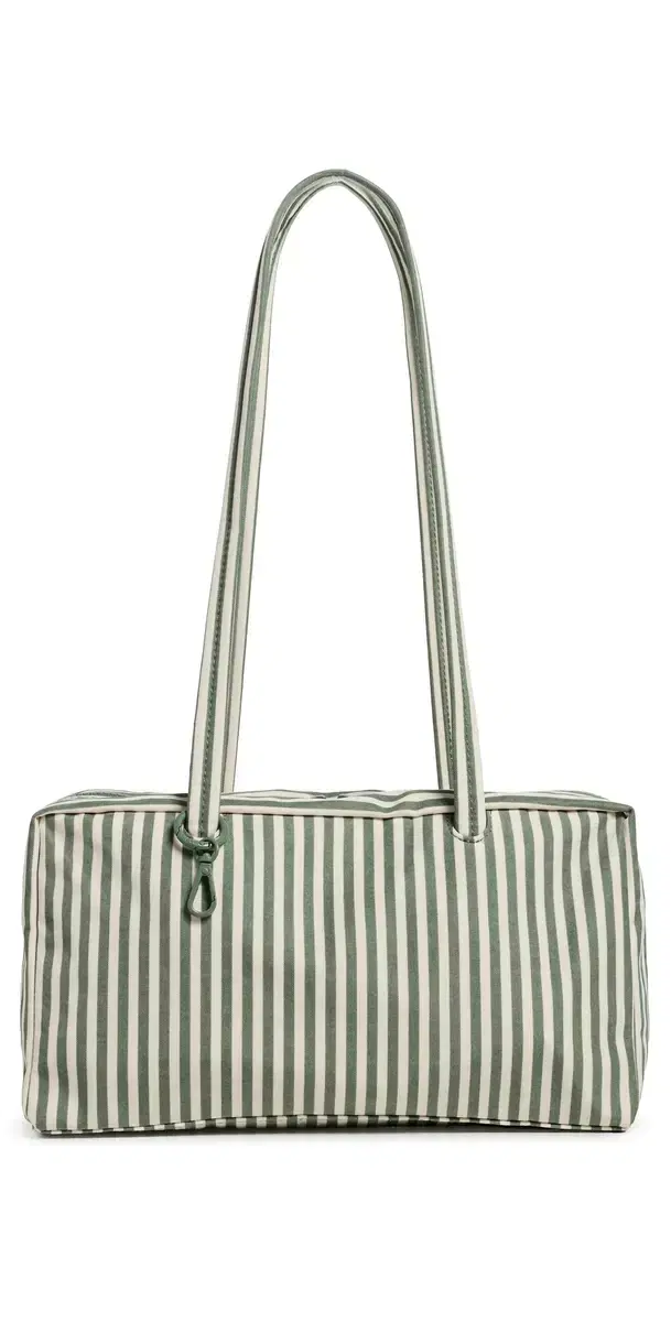 BAGGU Nylon Bowler Bag Sage Stripe One Size