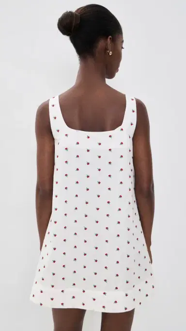 La Maregold The Clara Mini Dress White Petite Flower | Thumbnail 3