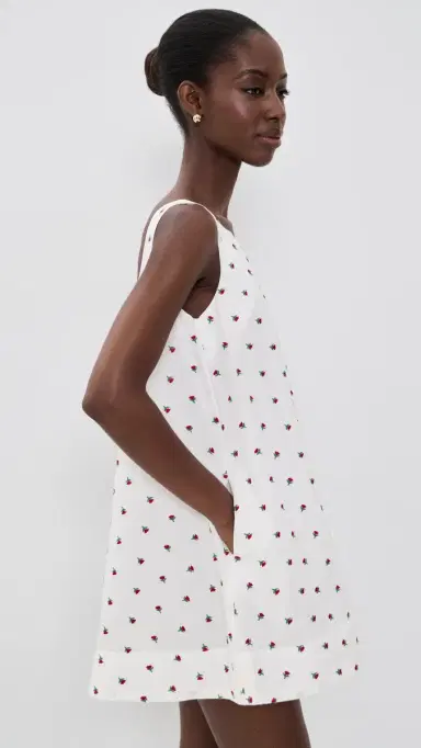 La Maregold The Clara Mini Dress White Petite Flower | Thumbnail 4