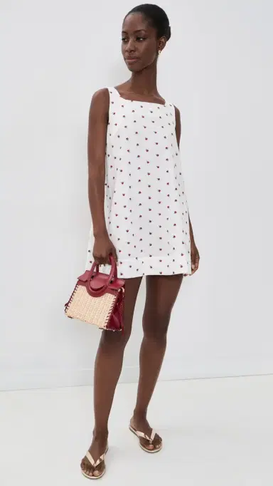 La Maregold The Clara Mini Dress White Petite Flower | Thumbnail 5
