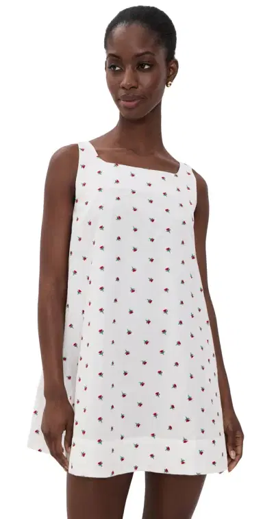 La Maregold The Clara Mini Dress White Petite Flower | Thumbnail 1