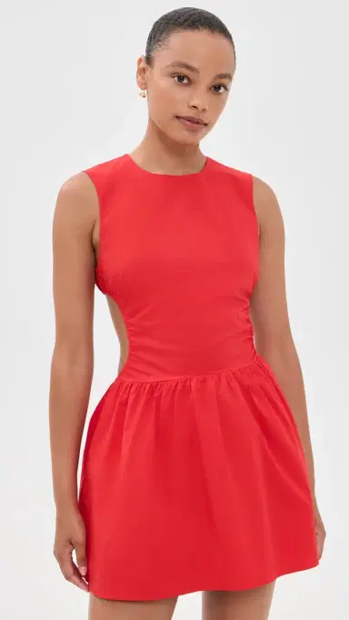 Solid & Striped The Sabine Mini Dress Lipstick Red L | Thumbnail 2