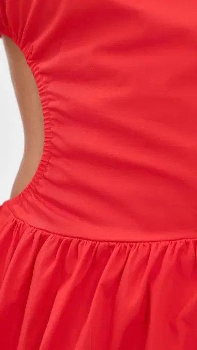 Solid & Striped The Sabine Mini Dress Lipstick Red L | Thumbnail 6