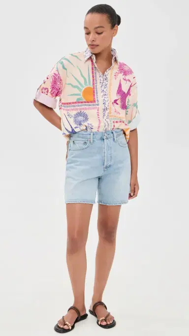 Agua Bendita Chrissy Button Down Shirt Multicolor | Thumbnail 5