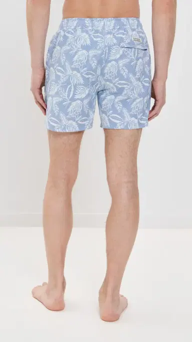 Fair Harbor The Bungalow Swim Trunks 5 Sky Blue Leaves M | Thumbnail 3 Fair Harbor The Bungalow Swim Trunks 5 Sky Blue Leaves M | Thumbnail 3