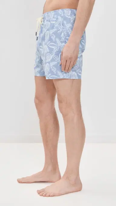 Fair Harbor The Bungalow Swim Trunks 5 Sky Blue Leaves M | Thumbnail 4 Fair Harbor The Bungalow Swim Trunks 5 Sky Blue Leaves M | Thumbnail 4