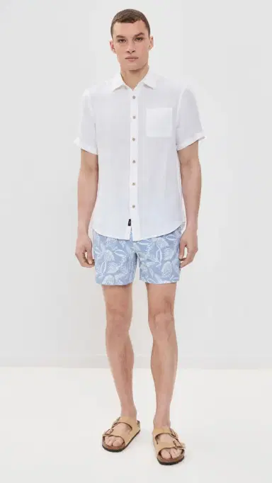Fair Harbor The Bungalow Swim Trunks 5 Sky Blue Leaves M | Thumbnail 5 Fair Harbor The Bungalow Swim Trunks 5 Sky Blue Leaves M | Thumbnail 5