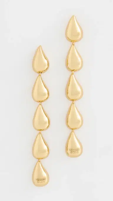 KENNETH JAY LANE Gold Teardrop Earrings Gold One Size | Thumbnail 2