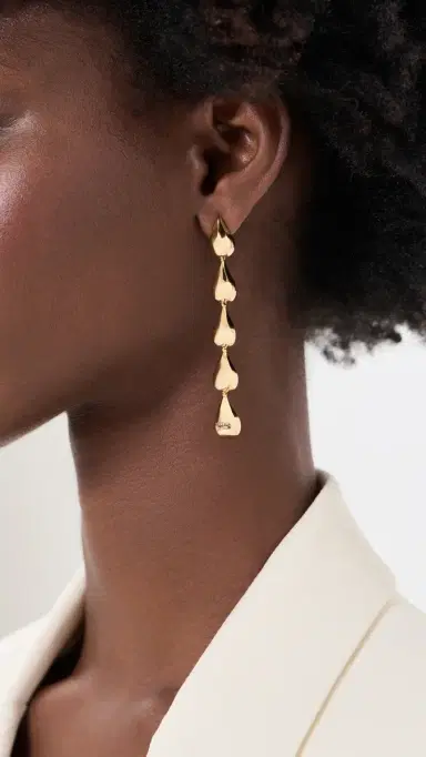 KENNETH JAY LANE Gold Teardrop Earrings Gold One Size | Thumbnail 3