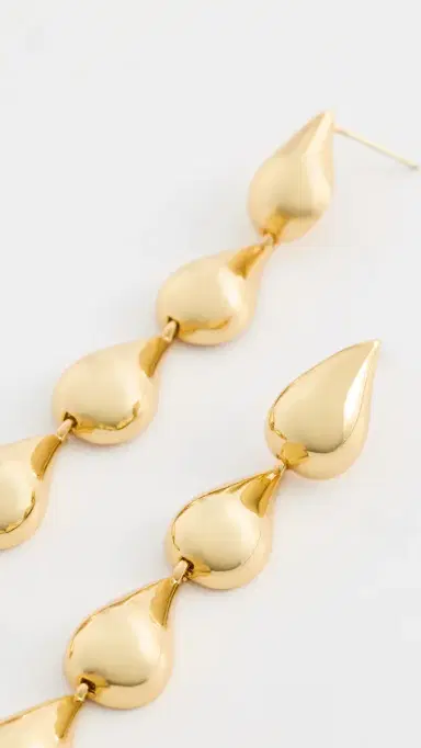 KENNETH JAY LANE Gold Teardrop Earrings Gold One Size | Thumbnail 4