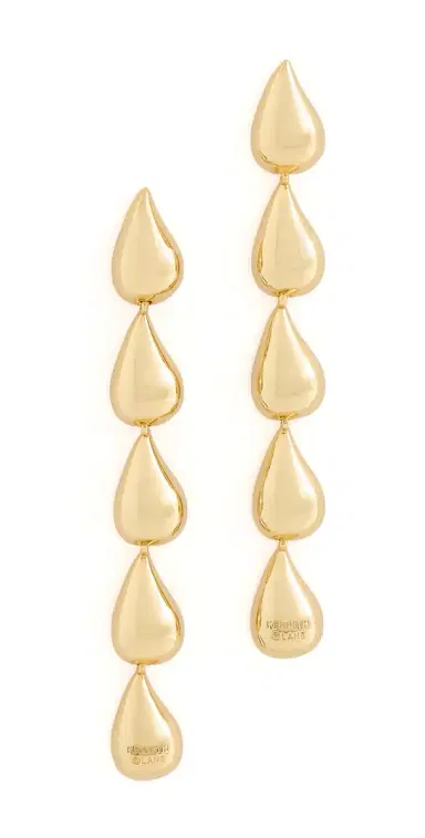 KENNETH JAY LANE Gold Teardrop Earrings Gold One Size | Thumbnail 1