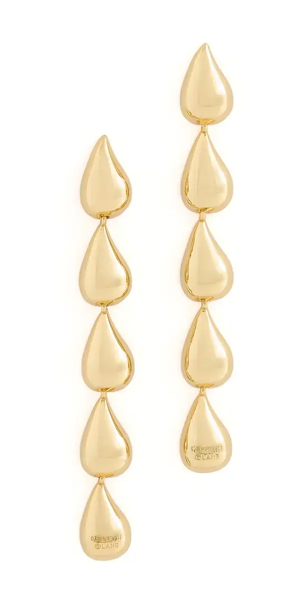 Kenneth Jay Lane Gold Teardrop Earrings Gold One Size