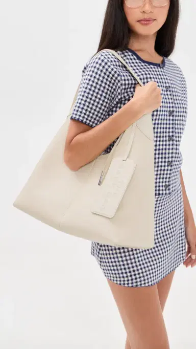 Marc Jacobs The Belted Sack Bag Cloud White One Size | Thumbnail 3