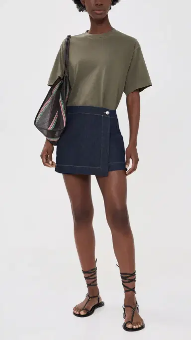 Madewell Wrap Mini Skort Rinse Wash | Thumbnail 5 Madewell Wrap Mini Skort Rinse Wash | Thumbnail 5