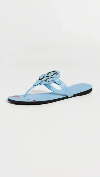 Tory Burch Miller Nail Polish Sandals Washed Sky 6 | Thumbnail 2