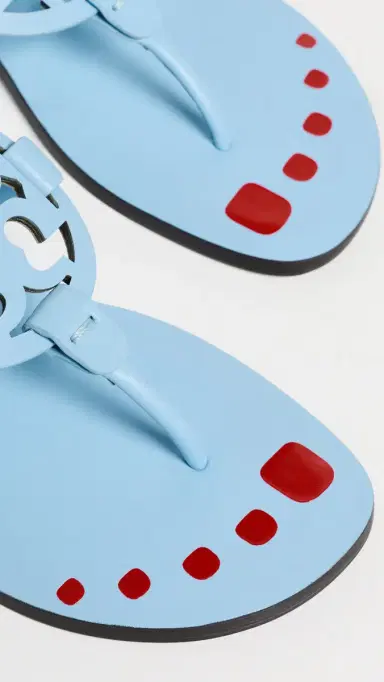 Tory Burch Miller Nail Polish Sandals Washed Sky 6 | Thumbnail 6